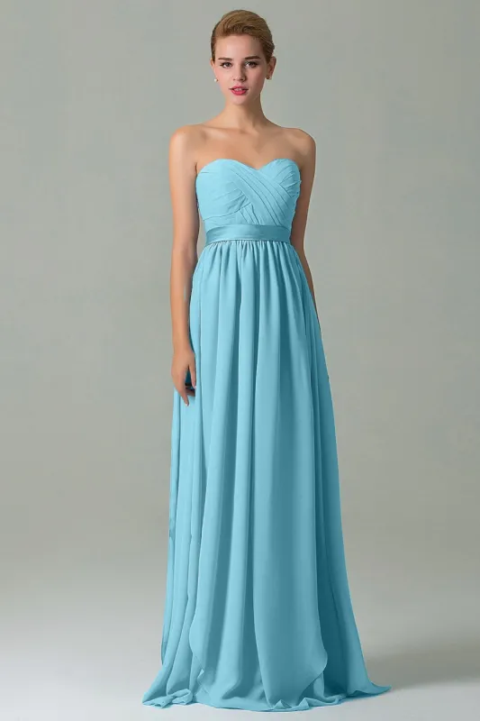Sheath Floor Length Chiffon Bridesmaid Dress COZF140A1 sold by Cocomelody