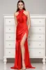 Sheath-Column Sweep-Brush Train Silk-Like Prom Dress CS0431 sold by Cocomelody