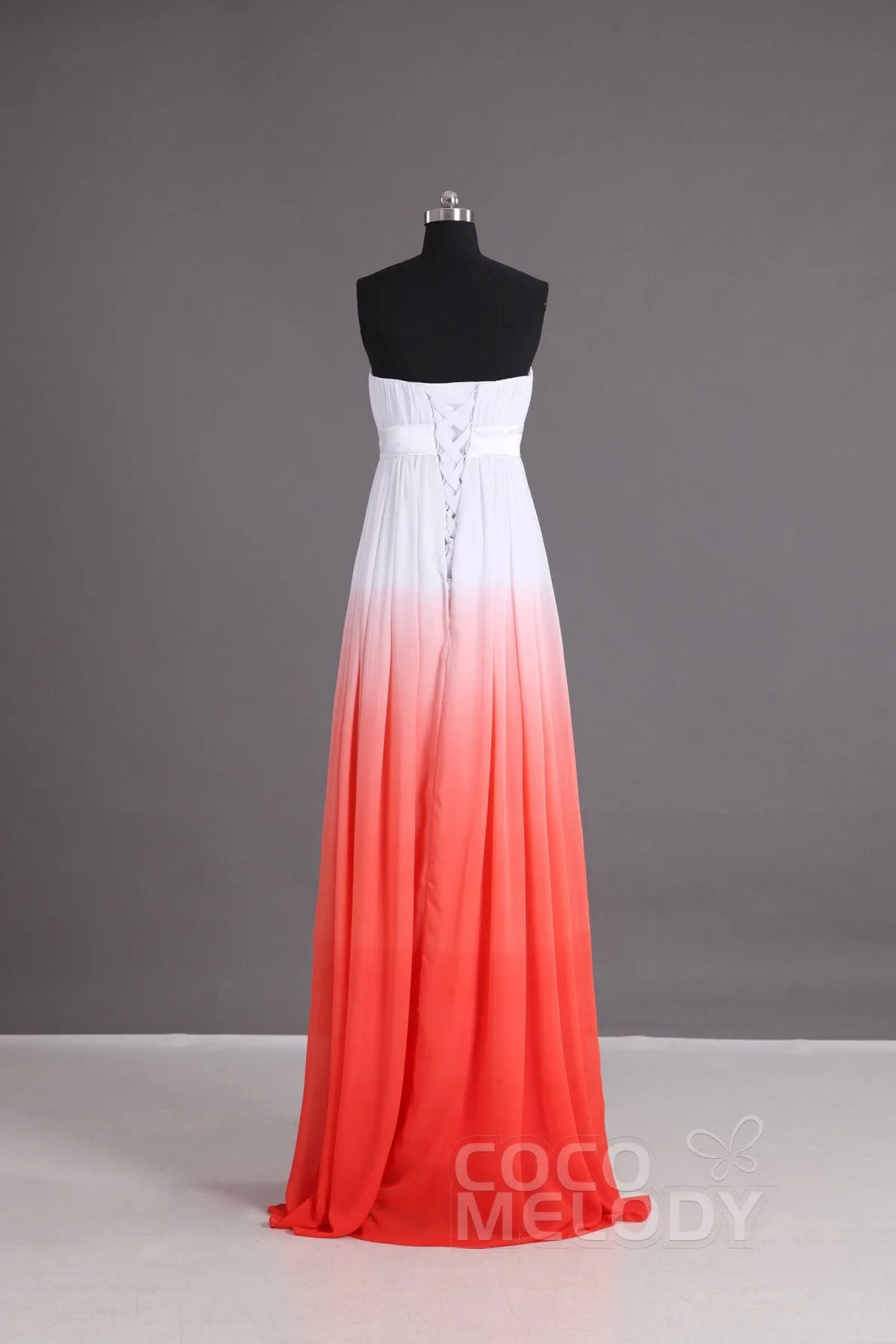 Sheath-Column Floor Length Chiffon Bridesmaid Dress Formal Dresses PR2917 sold by Cocomelody product image thumbnail 2