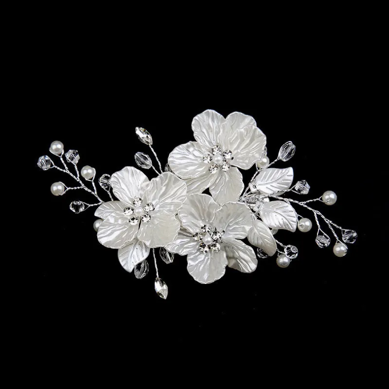 Handcrafted crystal Pearl Headwear Hairpin for wedding accessories 573589507863 sold by Cocomelody