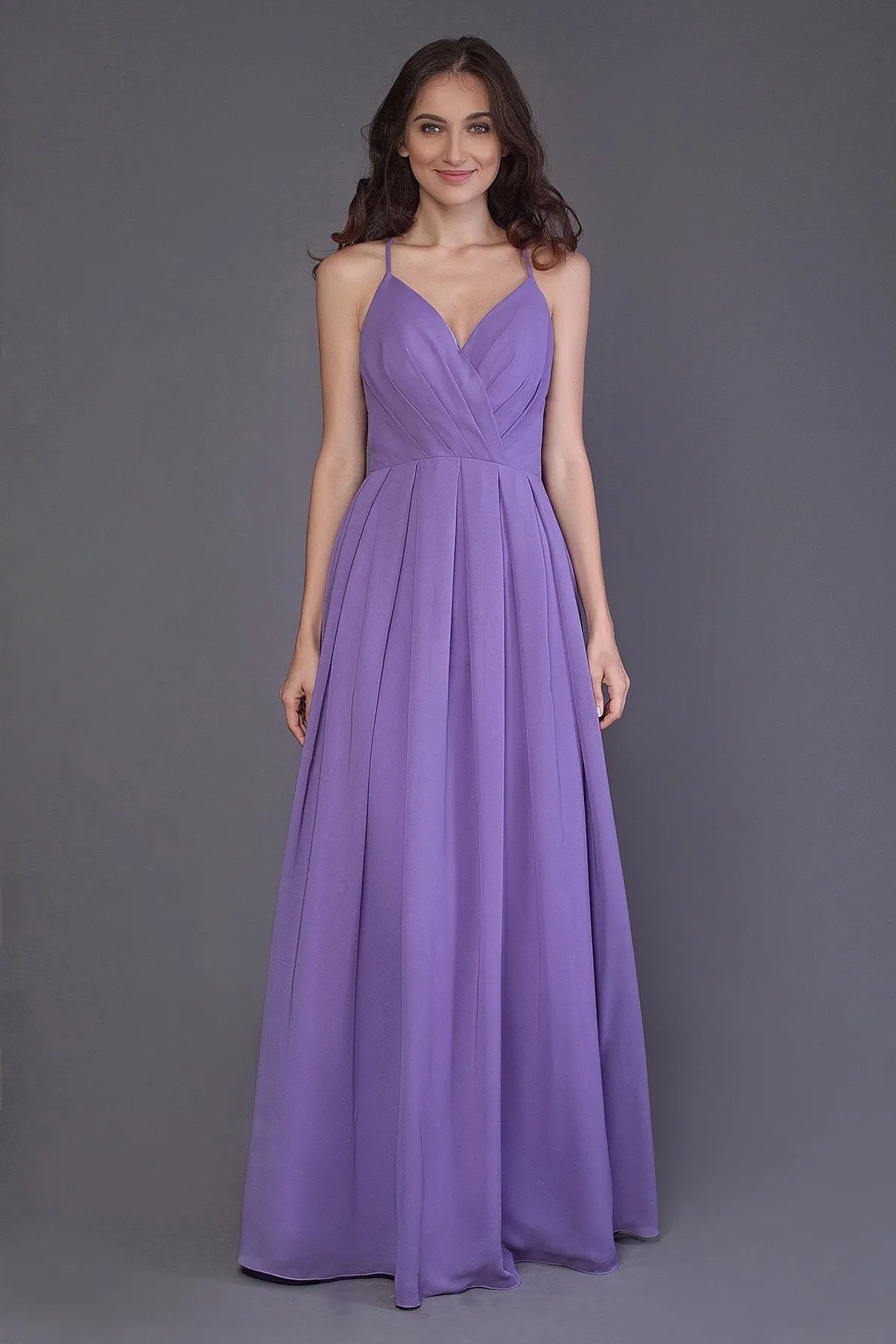 Sheath-Column Floor Length Chiffon Bridesmaid Dress PR3572 sold by Cocomelody