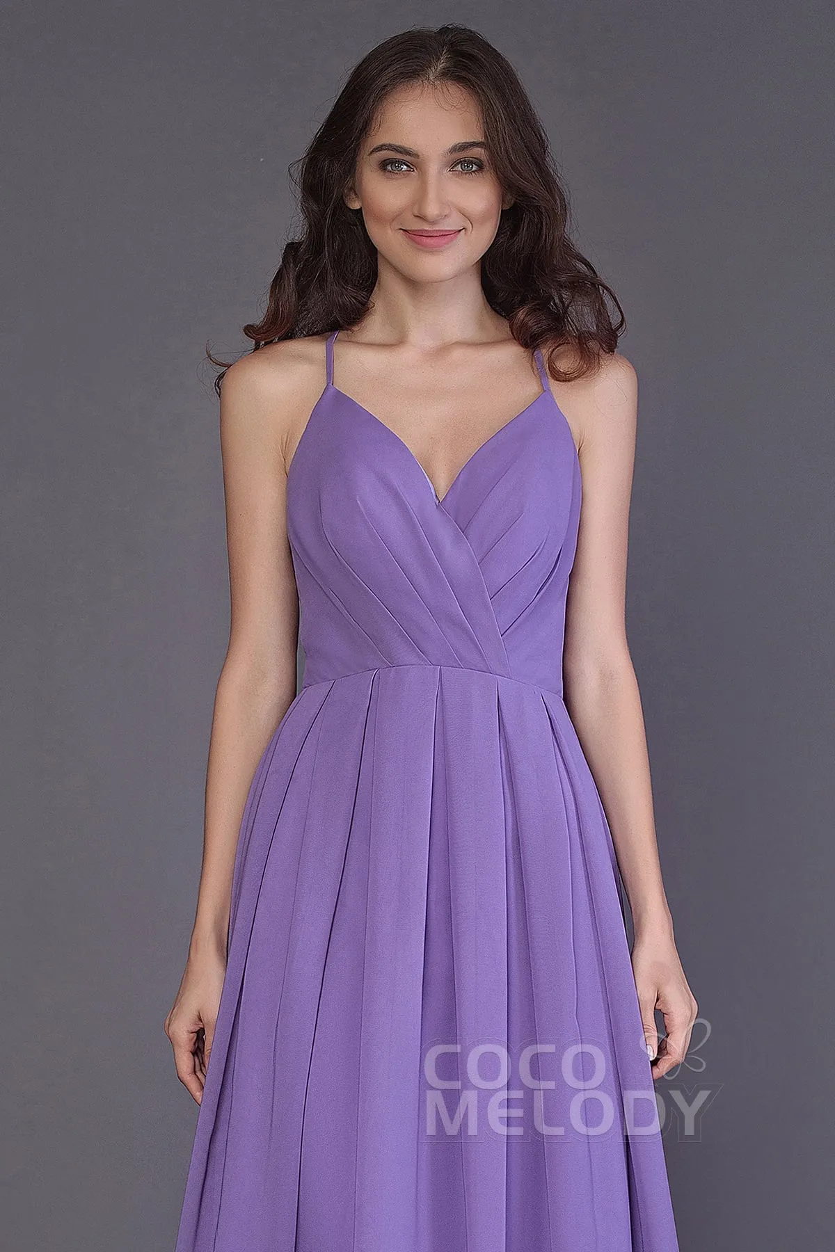 Sheath-Column Floor Length Chiffon Bridesmaid Dress PR3572 sold by Cocomelody product image thumbnail 5