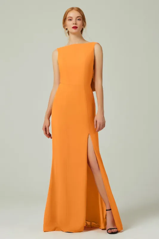 Sheath-Column Sweep-Brush Chiffon Bridesmaid Dress Formal Dresses CB0310 sold by Cocomelody