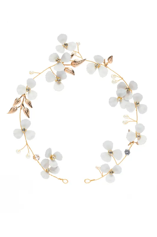 Alloy Headbands with Pearls Flower CH0377 sold by Cocomelody