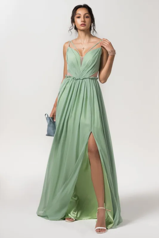A-Line Floor Length Chiffon Bridesmaid Dress Formal Dresses CB0564 sold by Cocomelody