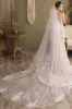 Two-tier Cut Edge Tulle Chapel Veils with Appliques CV0267 sold by Cocomelody