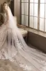 Two-tier Cut Edge Tulle Chapel Veils with Appliques CV0267 sold by Cocomelody