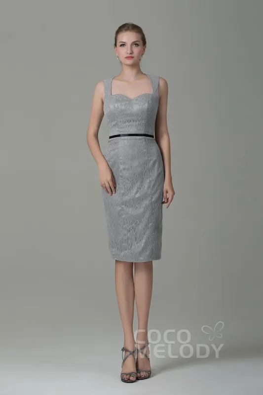 Sheath-Column Knee Length Lace Bridesmaid Dress COZK16011 sold by Cocomelody