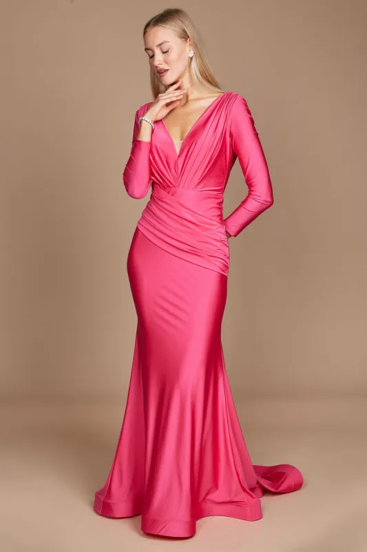 Mermaid Sweep-Brush Train Elastic Knitted Fabric Dress CG0203 sold by Cocomelody