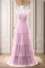 A-Line Sweep-Brush Train Tulle Prom Dress CS0471 sold by Cocomelody