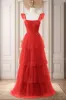 A-Line Sweep-Brush Train Tulle Prom Dress CS0471 sold by Cocomelody