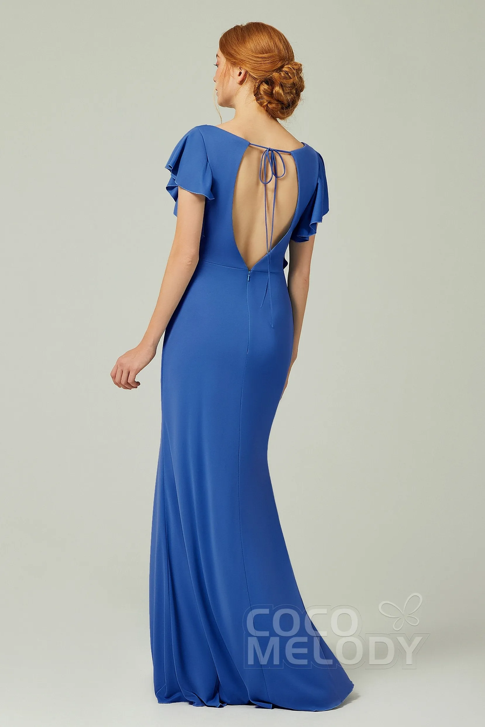 Sheath-Column Floor Length Chiffon Bridesmaid Dress Formal Dresses CB0357 sold by Cocomelody product image thumbnail 2