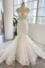 Trumpet-Mermaid Chapel Train Lace Tulle Wedding Dress CW3000 sold by Cocomelody