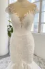 Trumpet-Mermaid Chapel Train Lace Tulle Wedding Dress CW3000 sold by Cocomelody