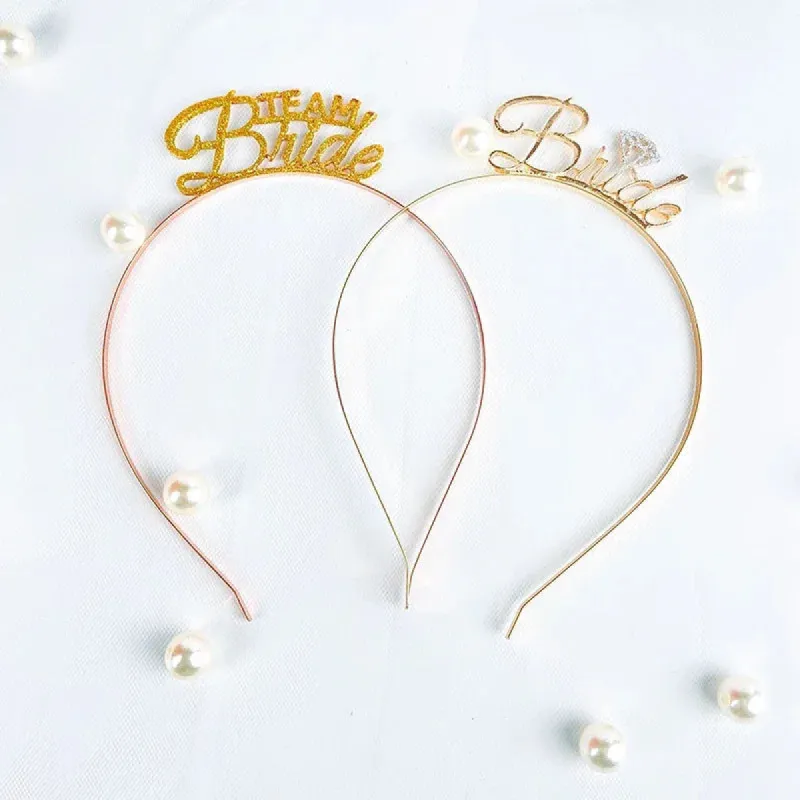 bride and team bride dusted rose gold hoop bride wedding bachelorette party decoration 798668181477 sold by Cocomelody