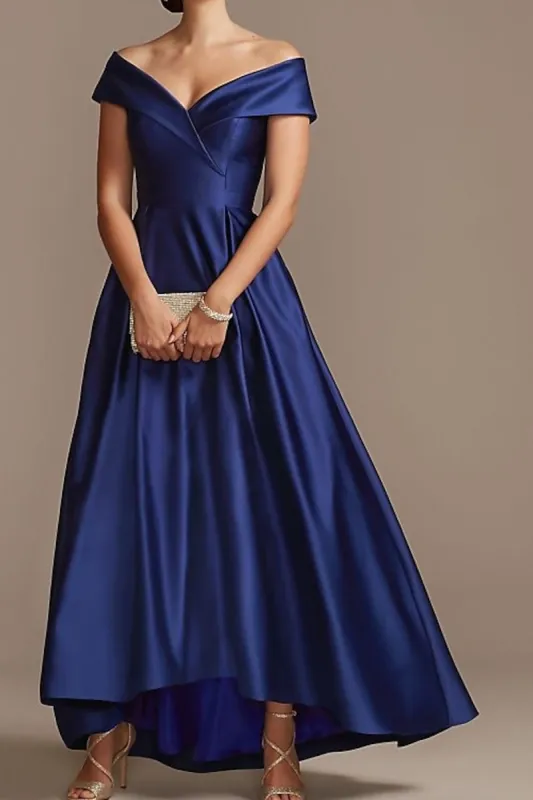 High Low Ankle Length Satin Mother Dress CM0078 sold by Cocomelody
