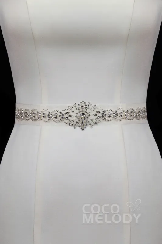 Luxurious Tulle Wedding Sash with Rhinestone YD17010 sold by Cocomelody
