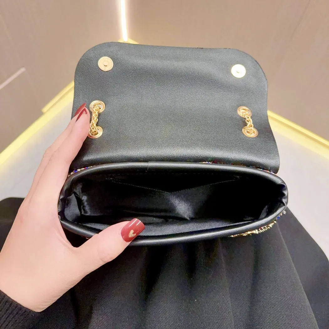 Vintage underarm bag Stylish rhinestone small bag Shoulder Bag Crossbody dinner bag 777753447631 sold by Cocomelody product image thumbnail 5