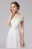 A-Line Sweep-Brush Train Lace Tulle Wedding Dress CW2711 sold by Cocomelody