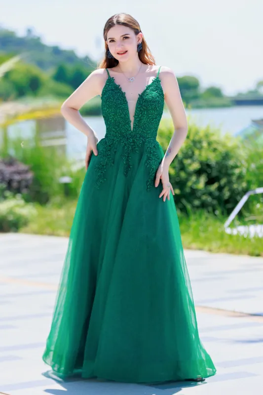 A-Line Floor Length Tulle Prom Dress CS0501 sold by Cocomelody