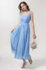 A-Line Tea Length Chiffon Bridesmaid Dress CB0555 sold by Cocomelody