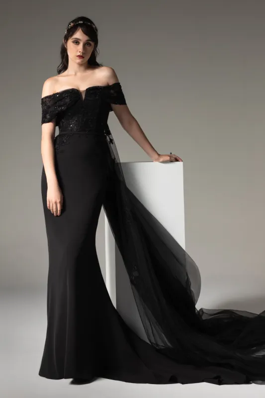 Trumpet-Mermaid Chapel Train Elastic Cloth Wedding Dress CW2492 sold by Cocomelody