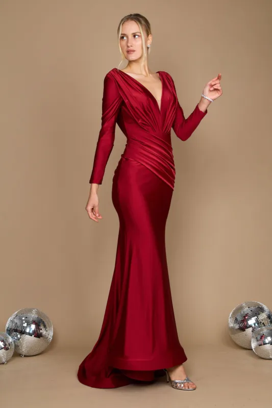 Mermaid Sweep-Brush Train Elastic Knitted Fabric Dress CG0199 sold by Cocomelody