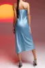 Sheath-Column Tea Length Elastic Satin Dress CG0167 sold by Cocomelody