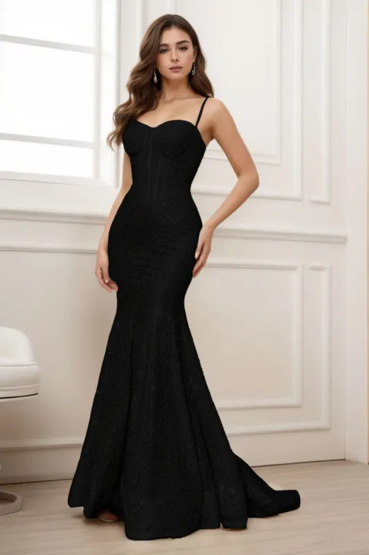 Trumpet-Mermaid Sweep-Brush Train Sequined Prom Dress CS0430 sold by Cocomelody