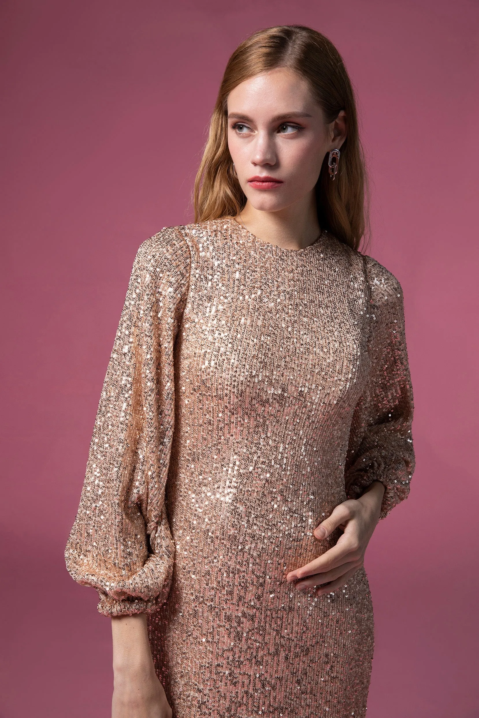 Sheath-Column Short-Mini Sequined Dress CB0400 sold by Cocomelody product image thumbnail 4