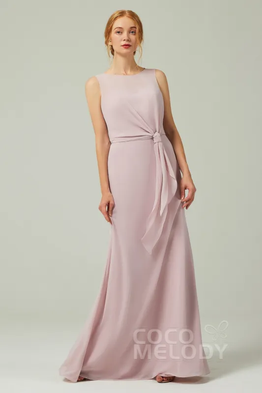 A-Line Floor Length Chiffon Bridesmaid Dress CB0317 sold by Cocomelody