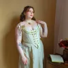 Colette Linen Corset sold by Haus Dahlia