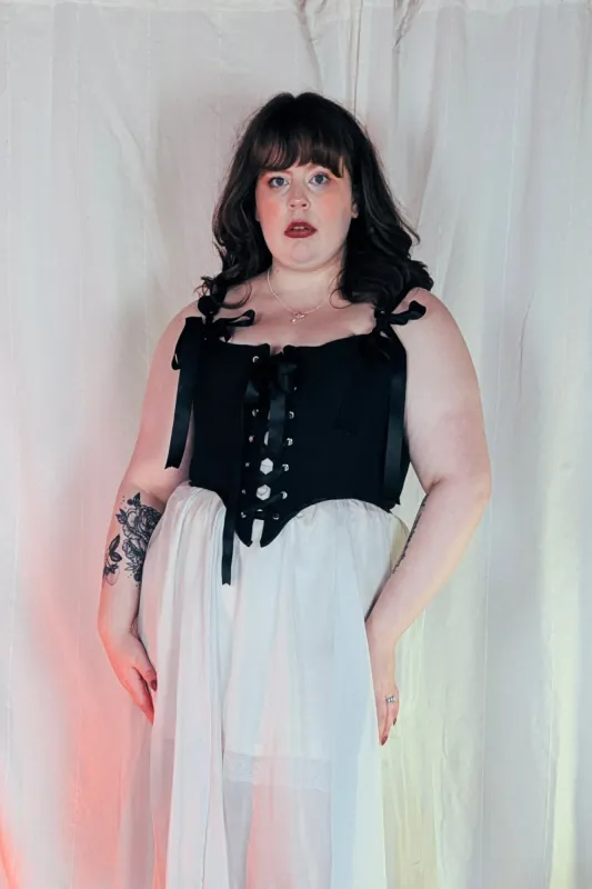 Róisín Linen Corset sold by Haus Dahlia