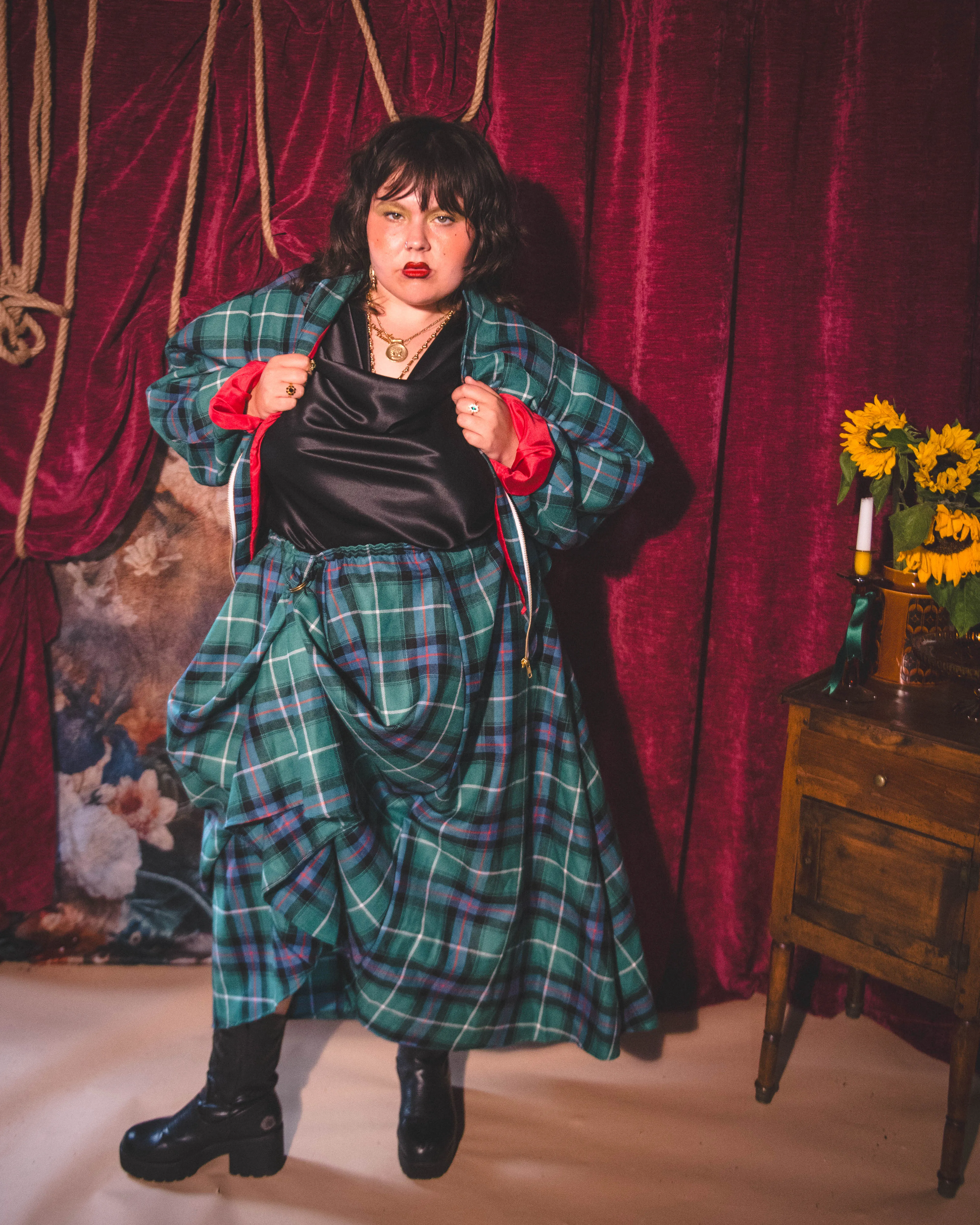 Flora Tartan Skirt sold by Haus Dahlia product image thumbnail 5