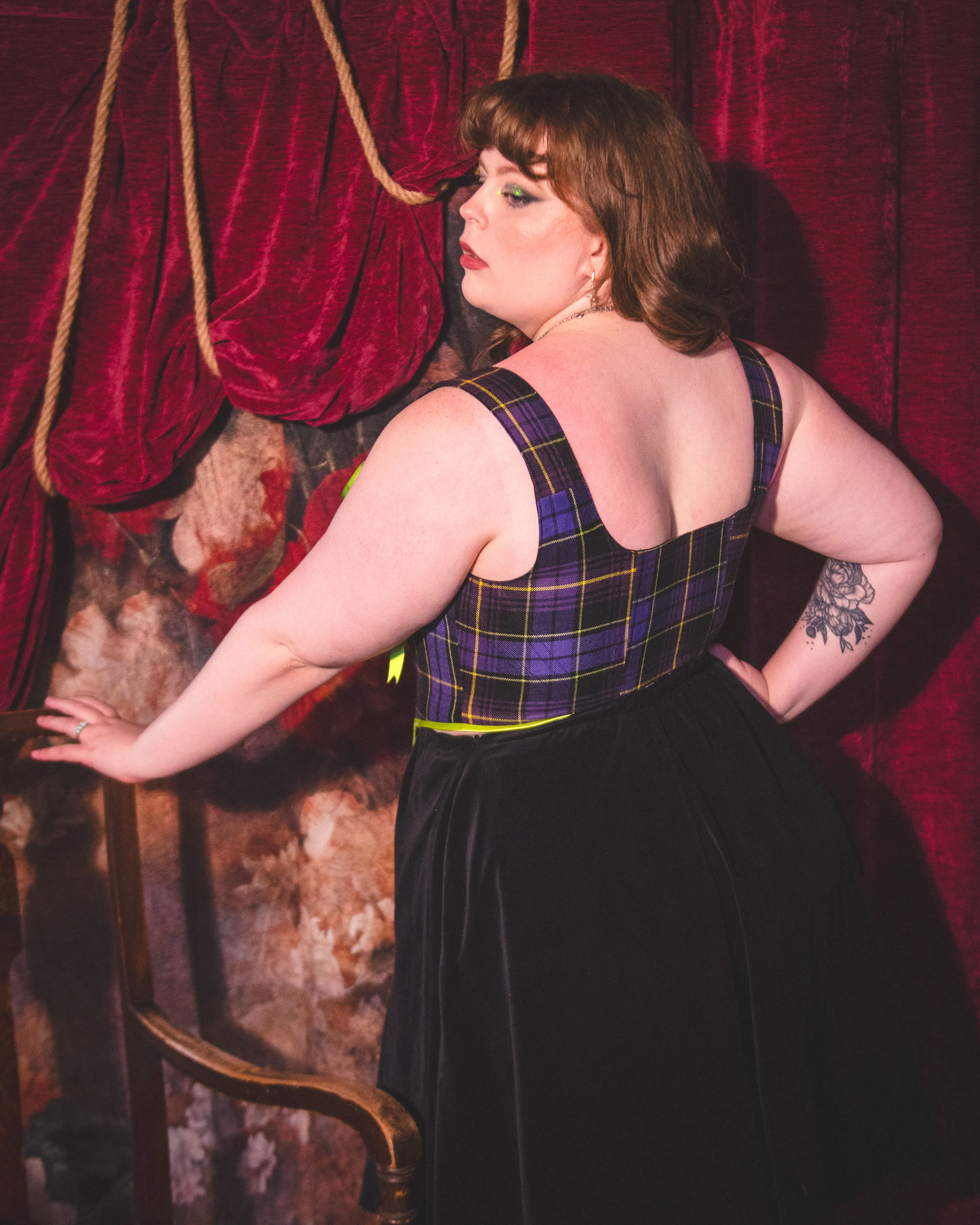 Regina Tartan Corset sold by Haus Dahlia product image thumbnail 4