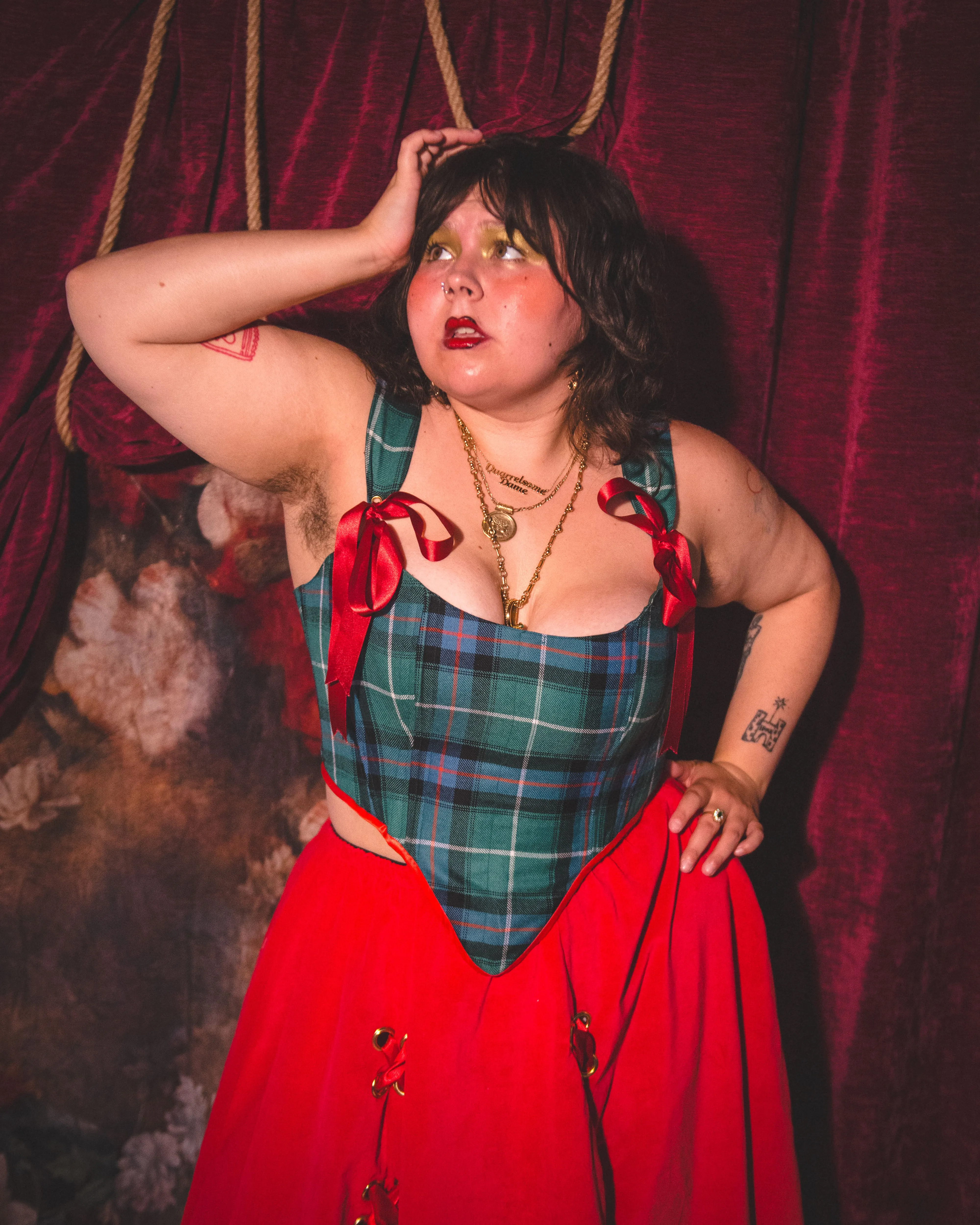 Regina Tartan Corset sold by Haus Dahlia product image thumbnail 2