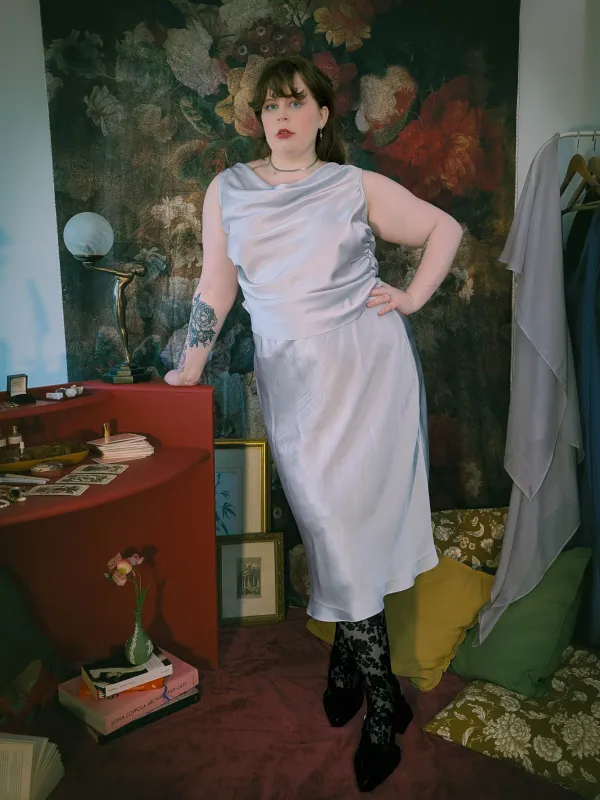 June Silk Skirt made by Haus Dahlia