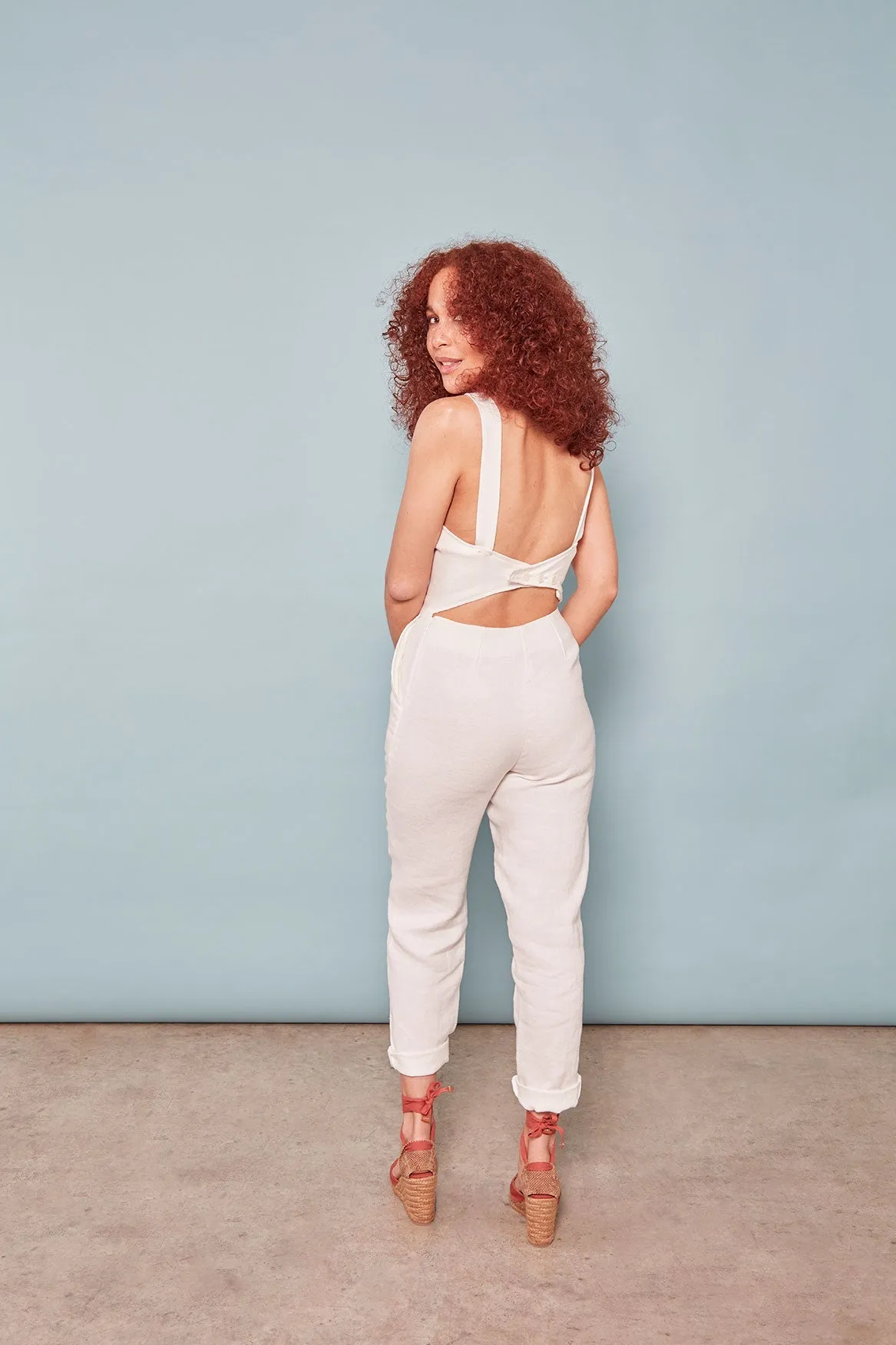 The Sisterhood ezp® Jumpsuit White Linen sold by Leim product image thumbnail 4