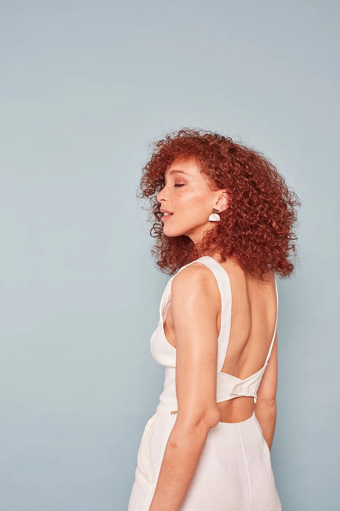 The Sisterhood ezp® Jumpsuit White Linen sold by Leim