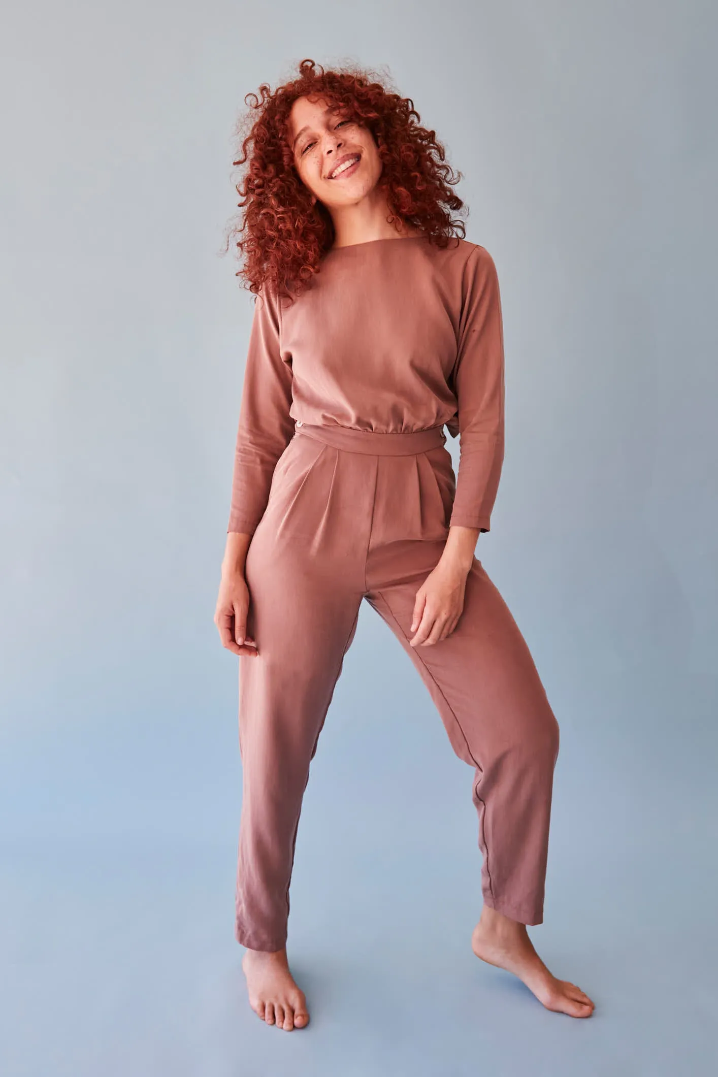 The Bringing Sexy Back ezp® Jumpsuit Rose Lyocell sold by Leim product image thumbnail 2