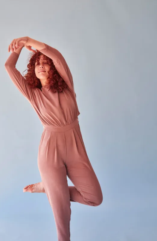 The Bringing Sexy Back ezp® Jumpsuit Rose Lyocell sold by Leim