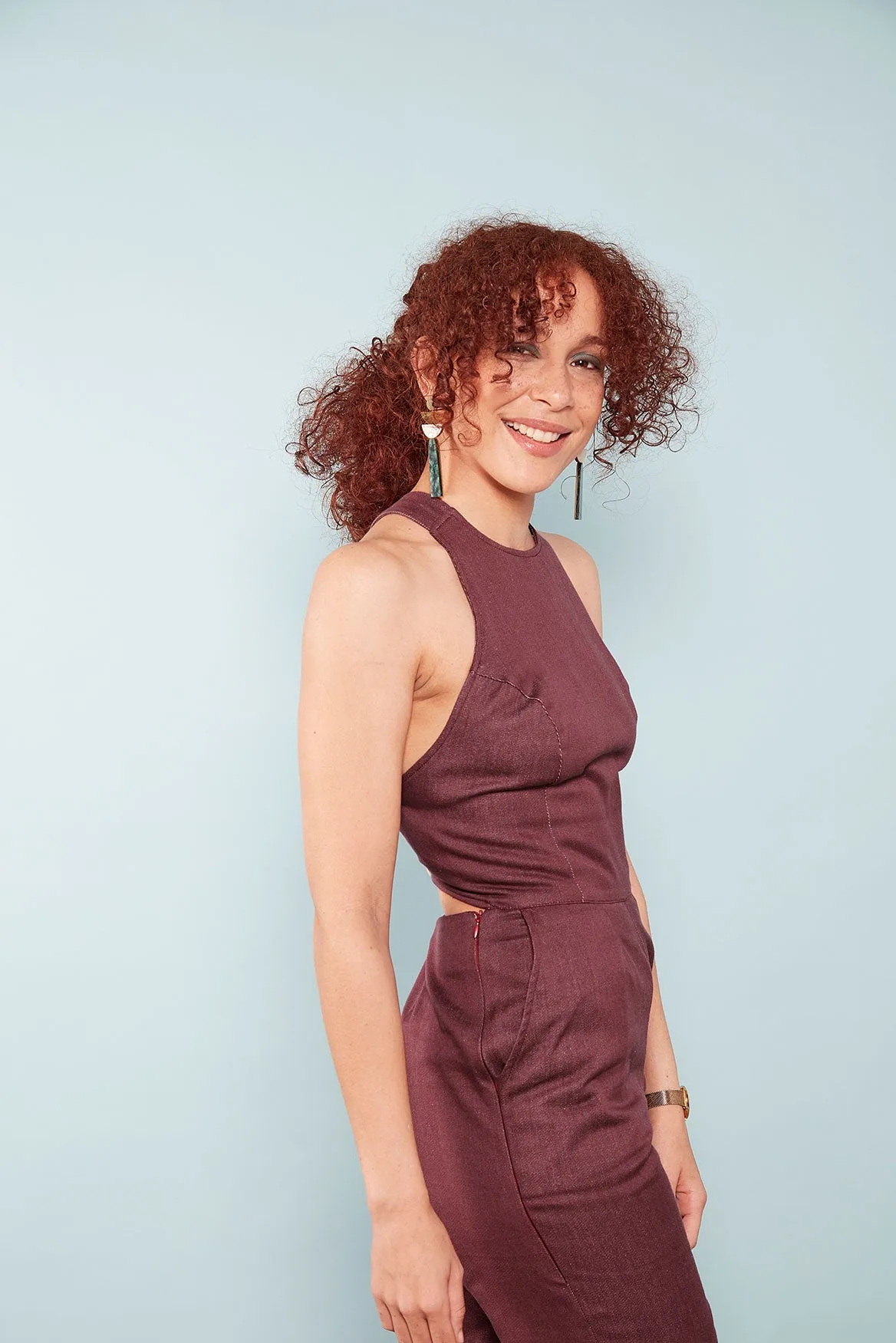 The Sisterhood ezp® Jumpsuit Aub Organic Denim sold by Leim