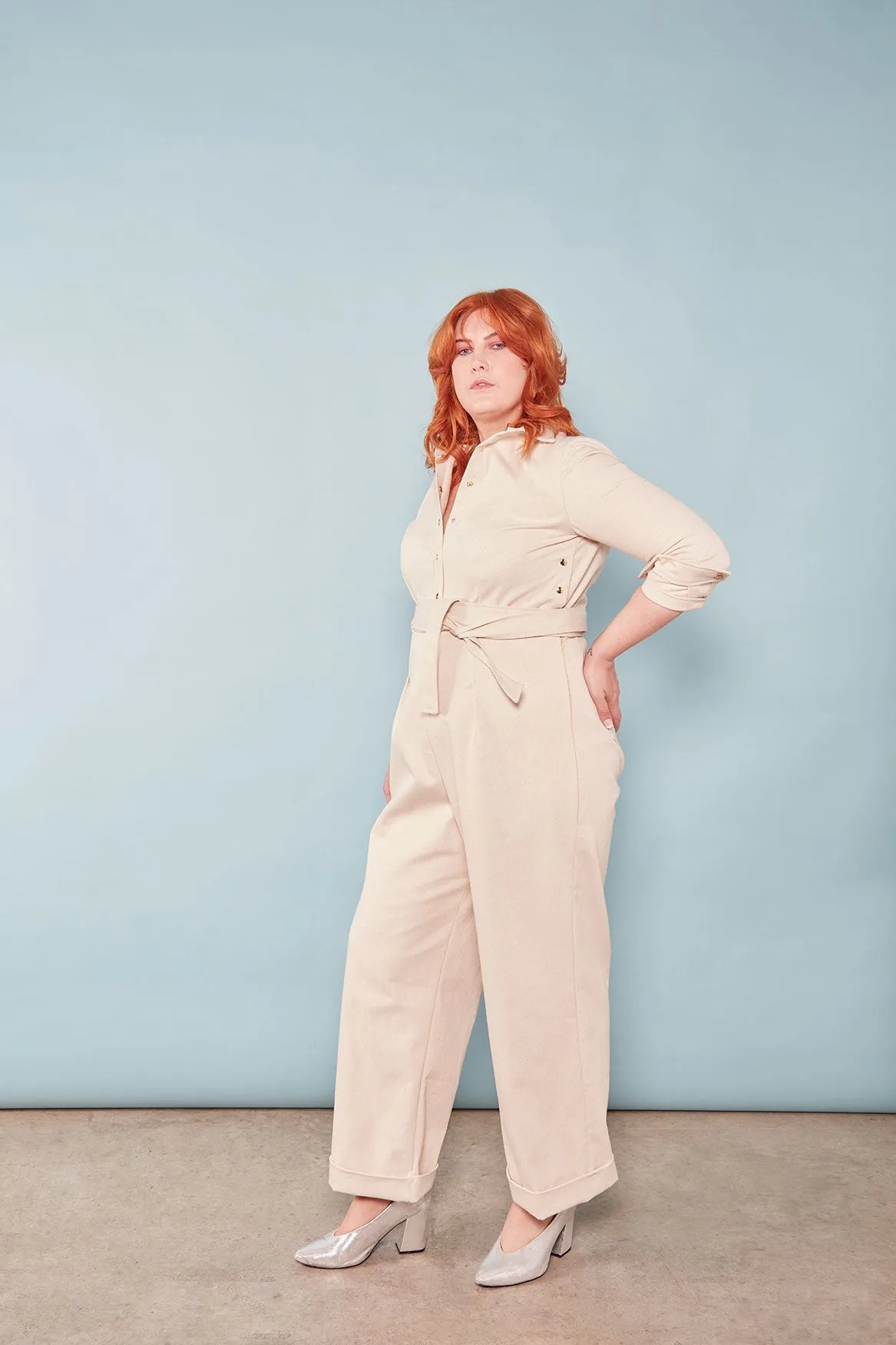 The Alex ezp® Boilersuit Ecru Organic Denim sold by Leim product image thumbnail 4