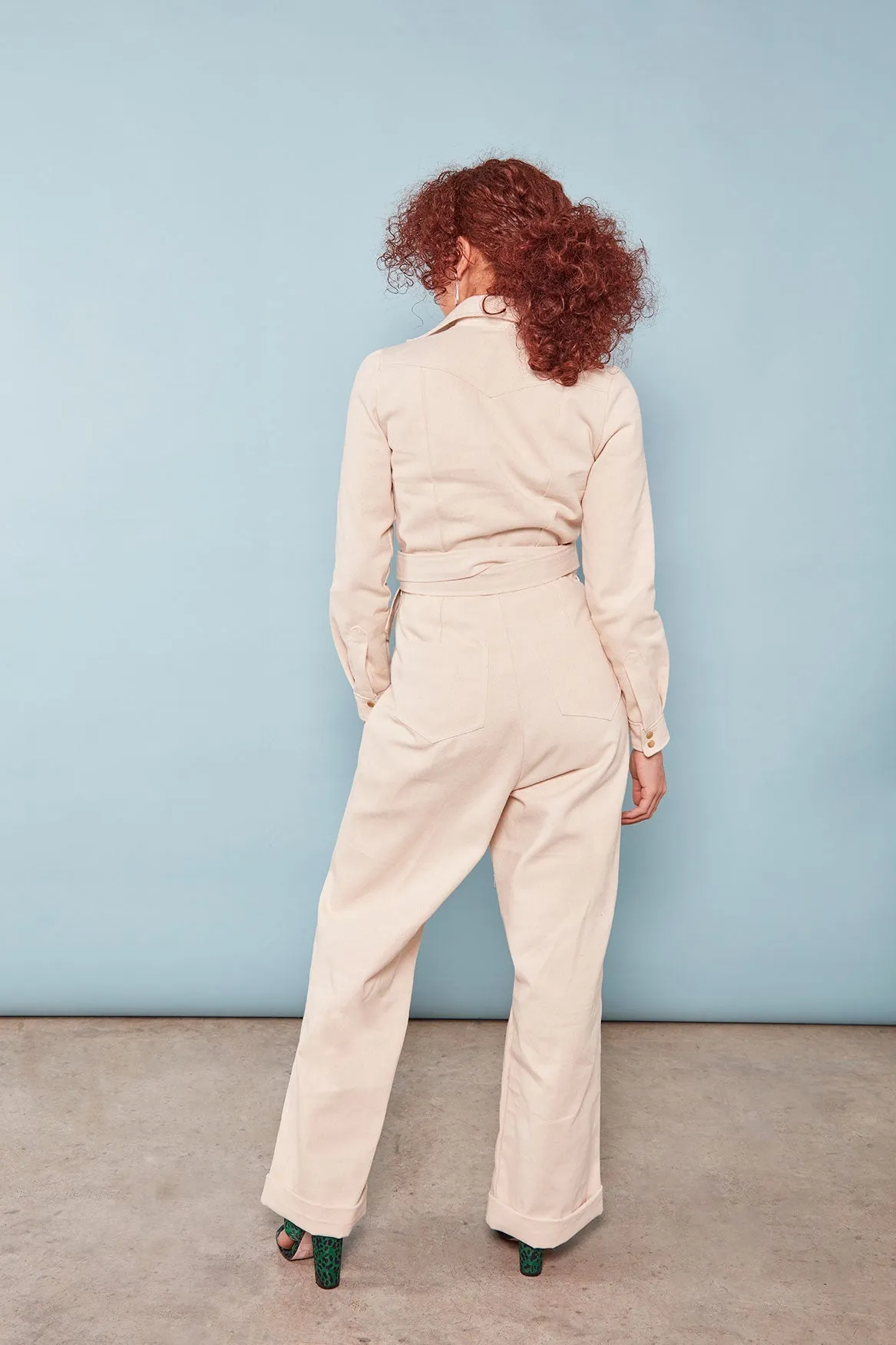 The Alex ezp® Boilersuit Ecru Organic Denim sold by Leim product image thumbnail 2