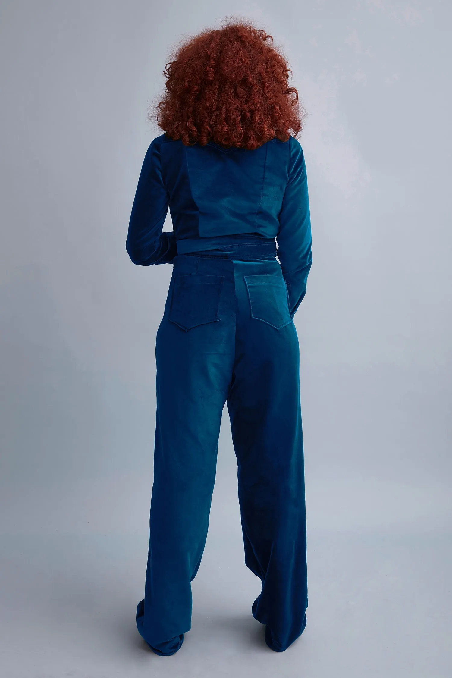 The Alex ezp® Boilersuit Petrol Velvet sold by Leim product image thumbnail 4