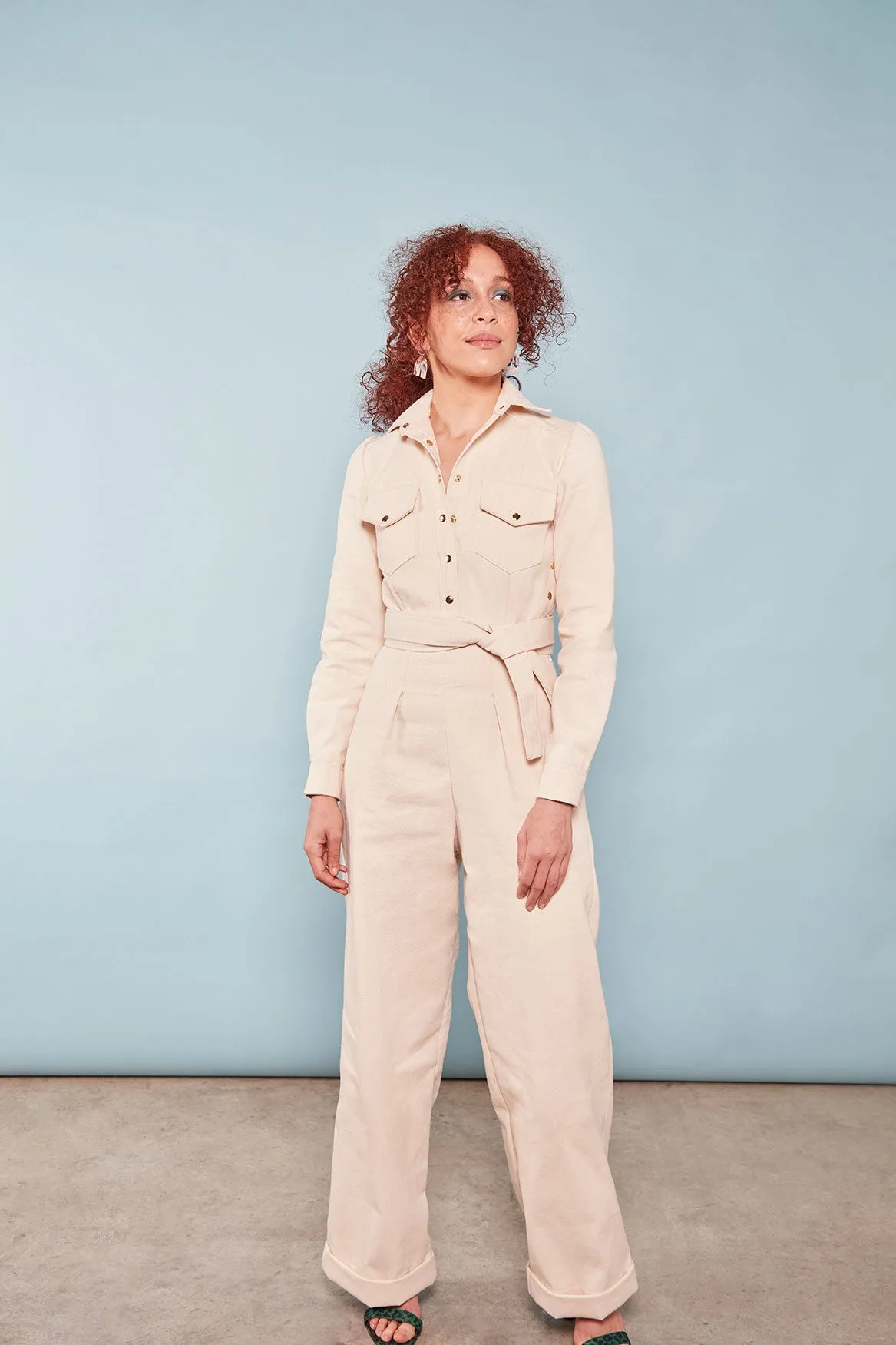 The Alex ezp® Boilersuit Ecru Organic Denim sold by Leim product image thumbnail 5