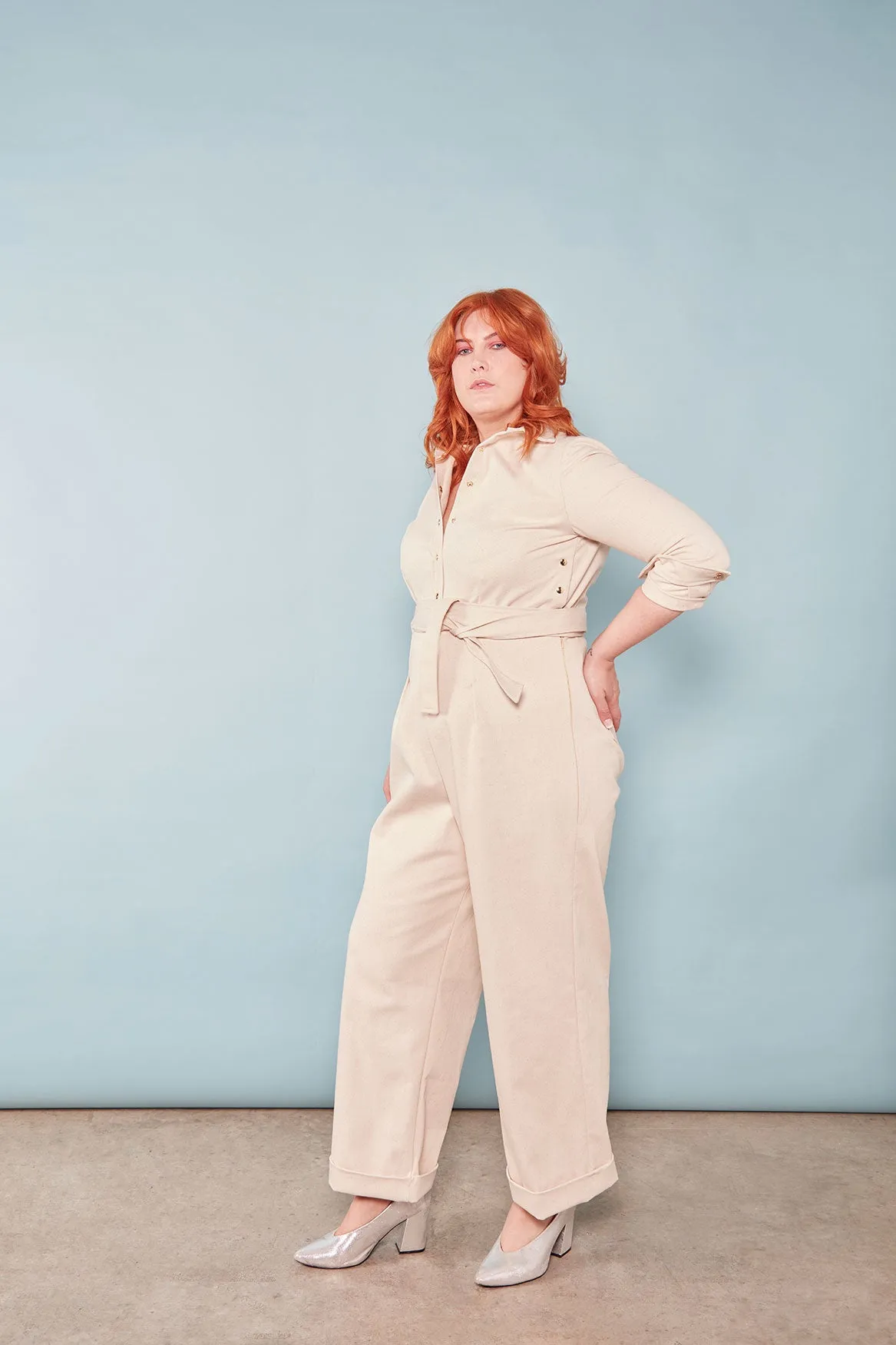 The Alex ezp® Boilersuit Ecru Organic Denim sold by Leim product image thumbnail 2