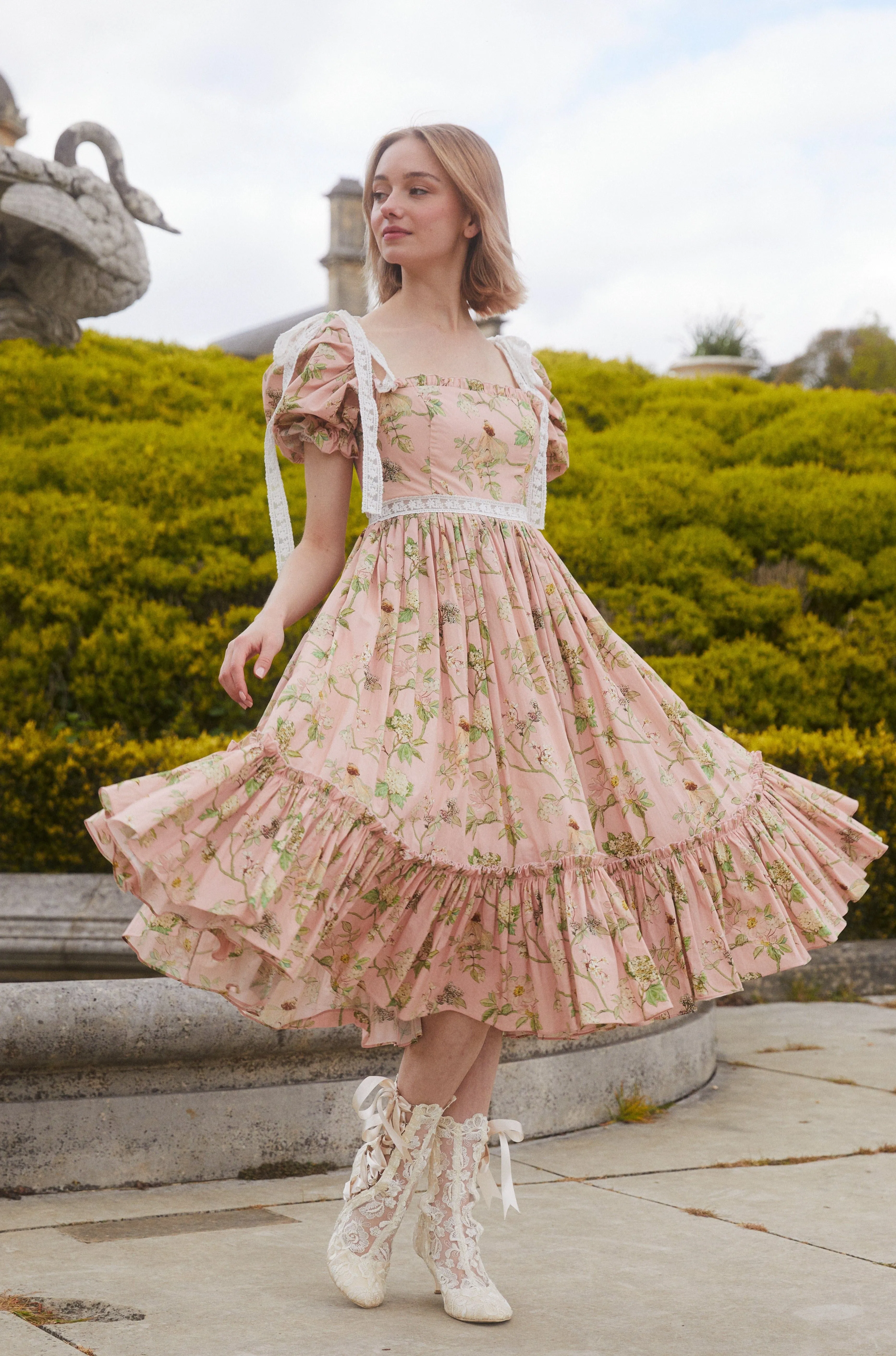 Garden Fairies Magic Midi Dress - Veiled Rose sold by fairy tong