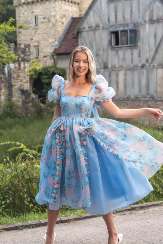 Rose Waltz Midi Dress - Soft Blue sold by fairy tong