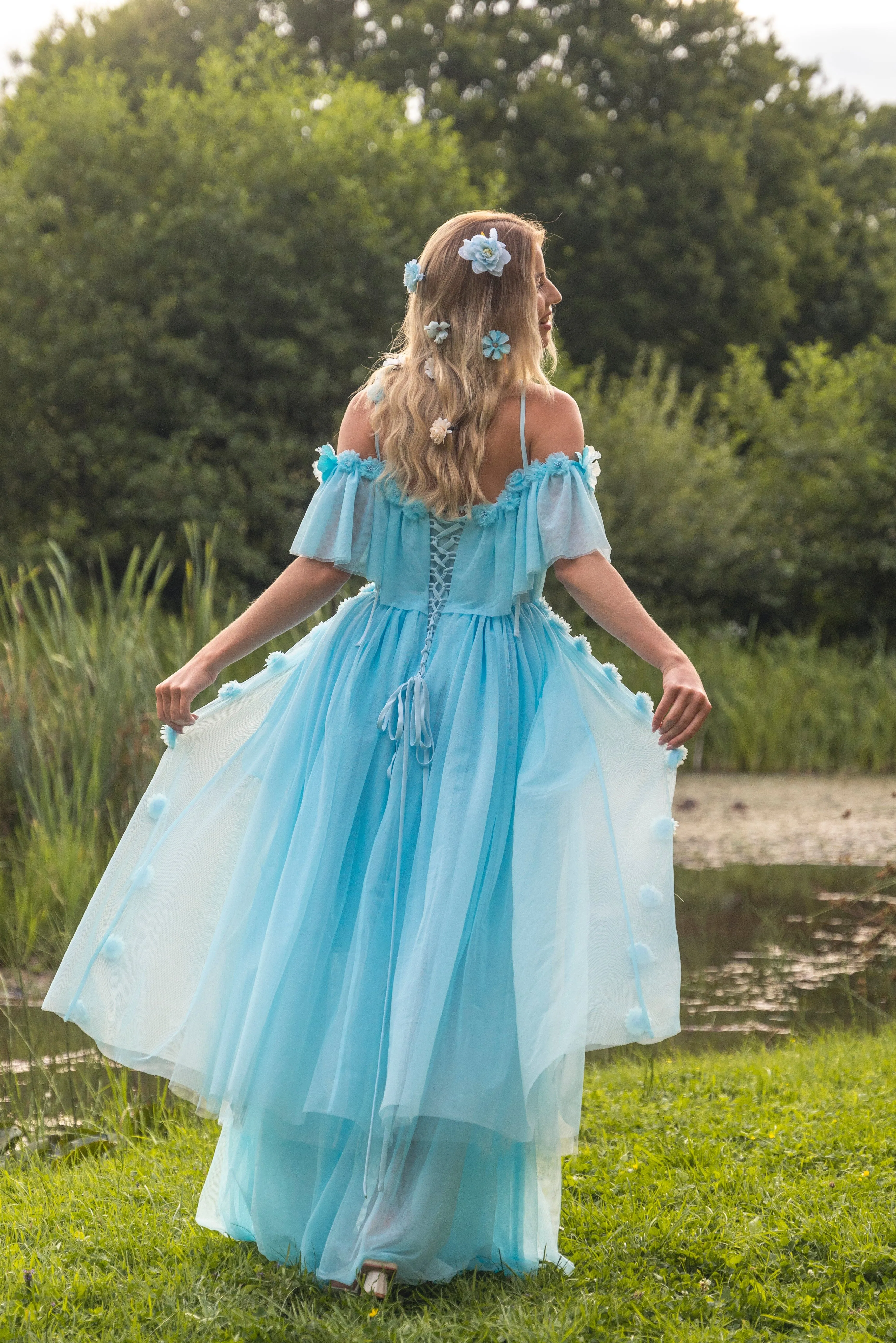 Flora Whisper Gown - Sky Blue sold by fairy tong product image thumbnail 5